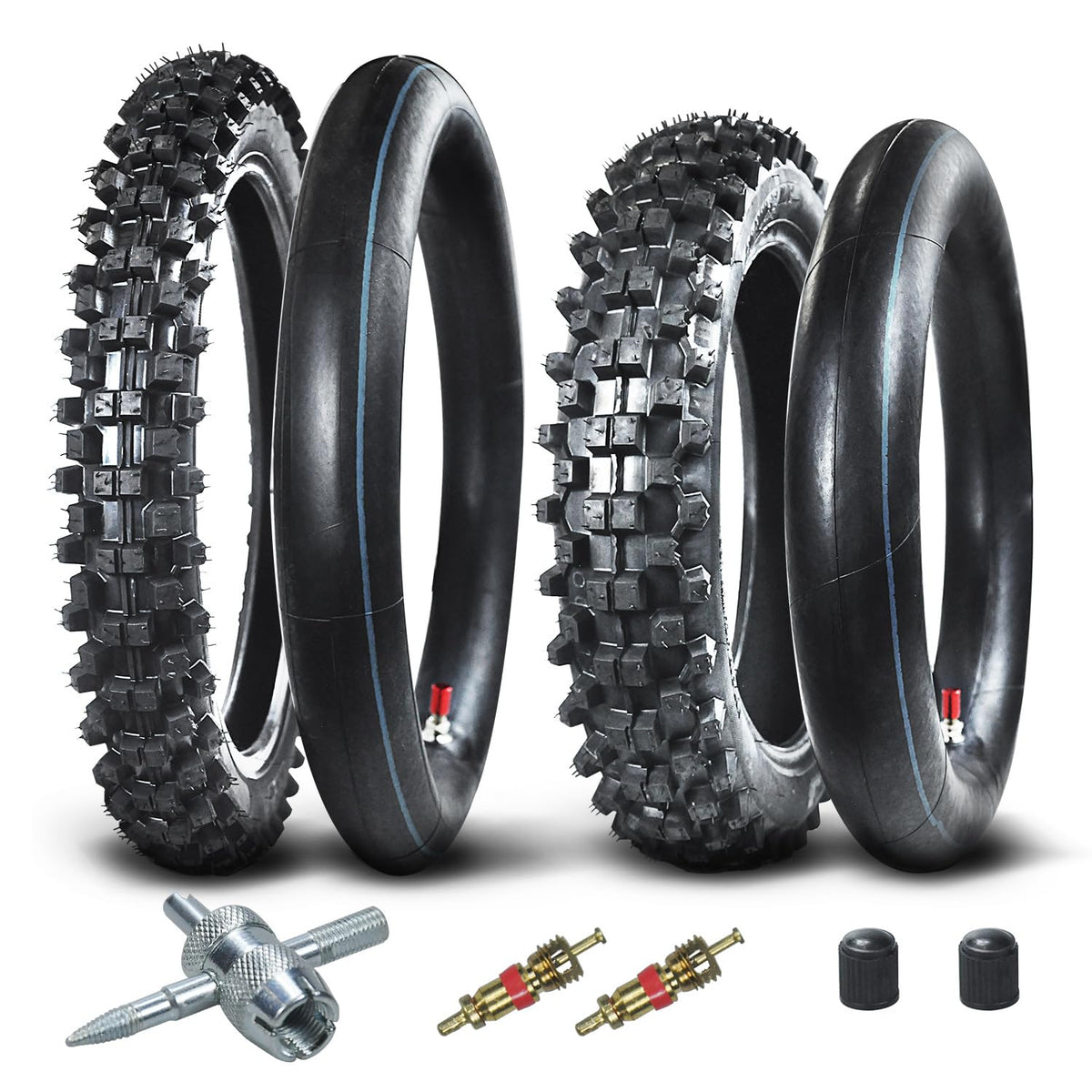 90/100-14 3.00-14 70/100-17 2.75-17 Tire and Inner Tube J74966