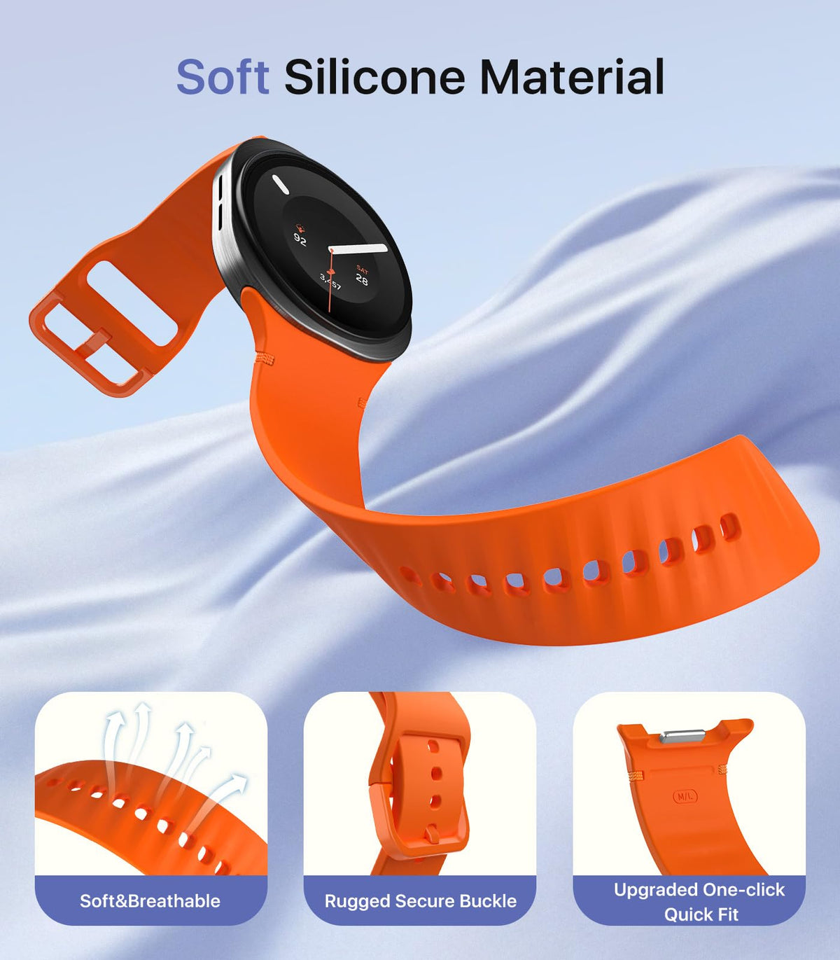 Band Compatible with Samsung Galaxy Watch 9 8 40mm 44mm/Classic 46mm X2962