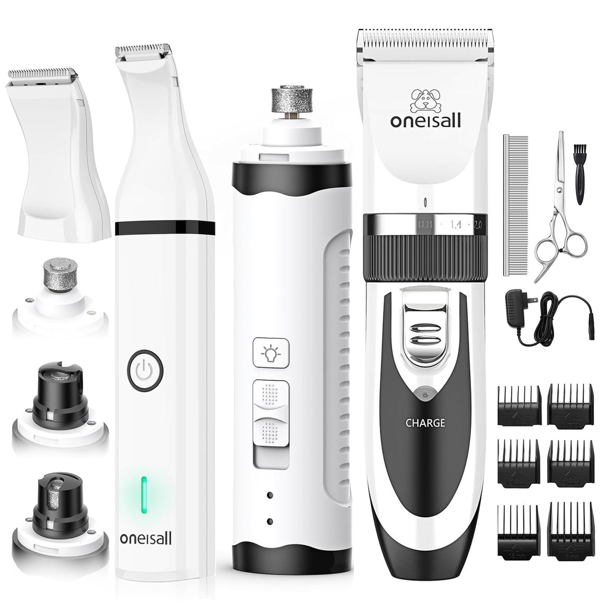 Dog Shaver Clippers and Nail Grinder Paw Trimmer Kit Y7364