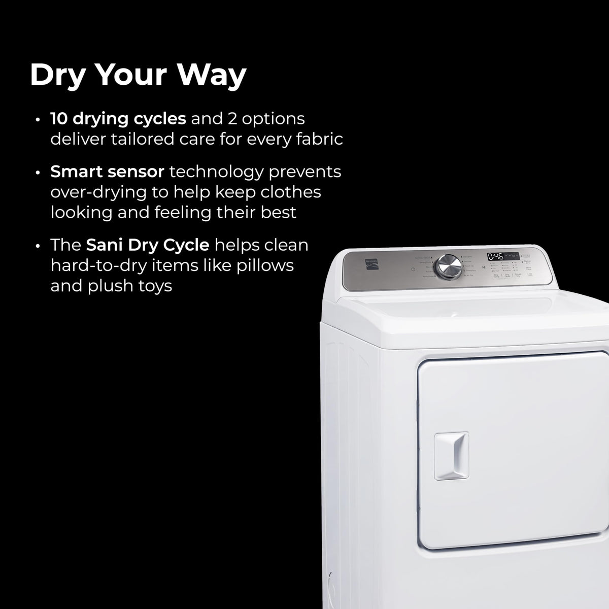 7.0 cu. ft. Front Load Electric Dryer - White F5802