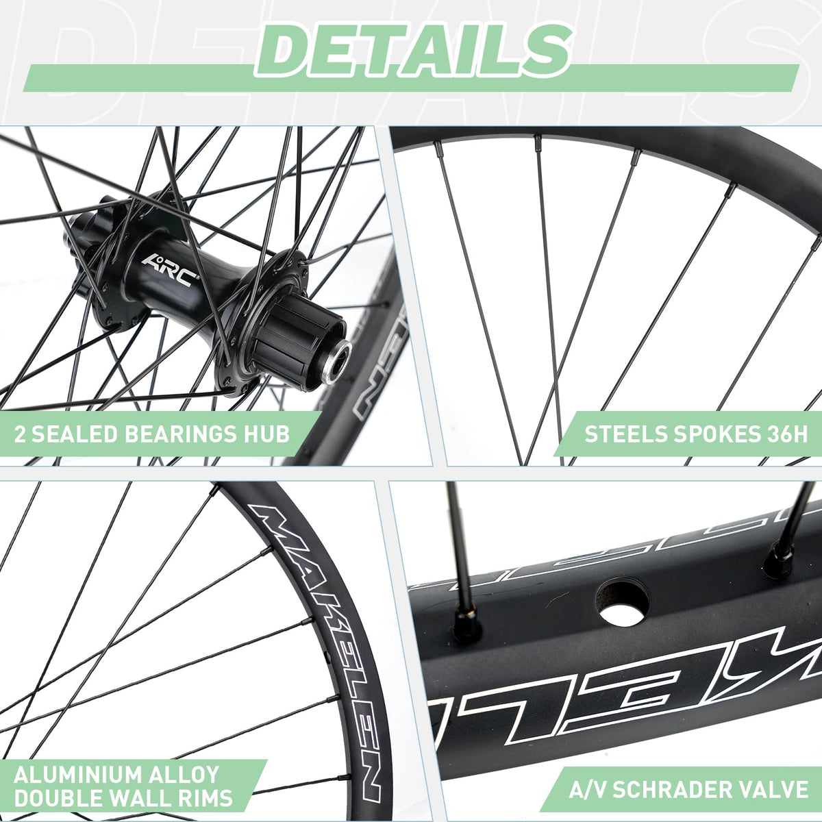 20 Inch BMX Wheel Set with Sealed Bearings E98728