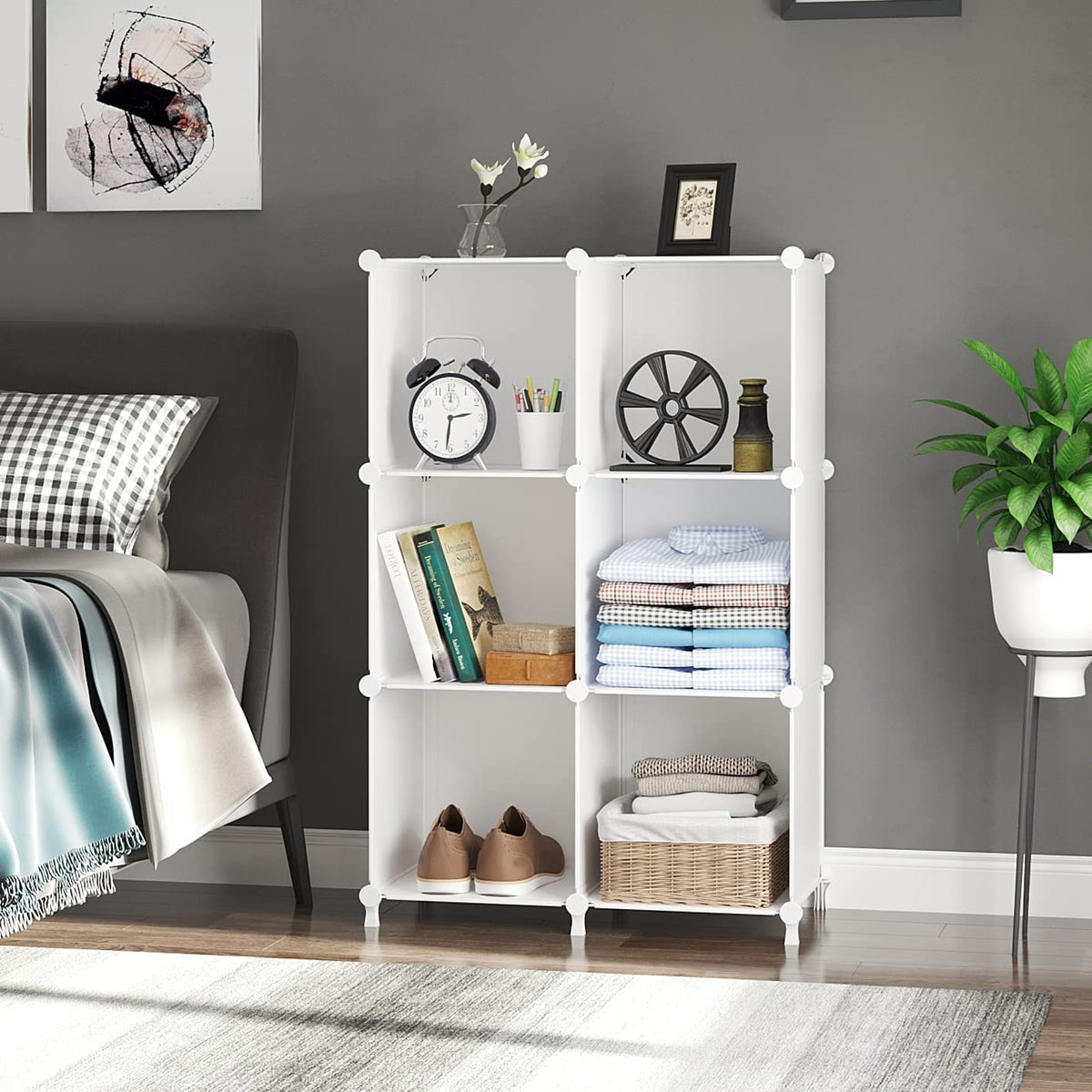 White 6 Cube Storage Organizer C860420