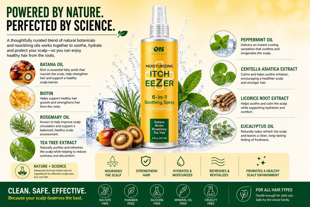 Moisturizing Soothing Spray with Batana, Biotin, Rosemary & Tea Tree 8 oz V274