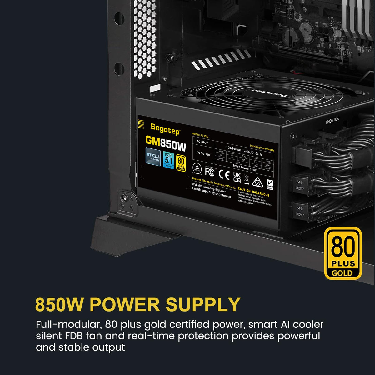 850W 80 Plus Gold Power Supply V232