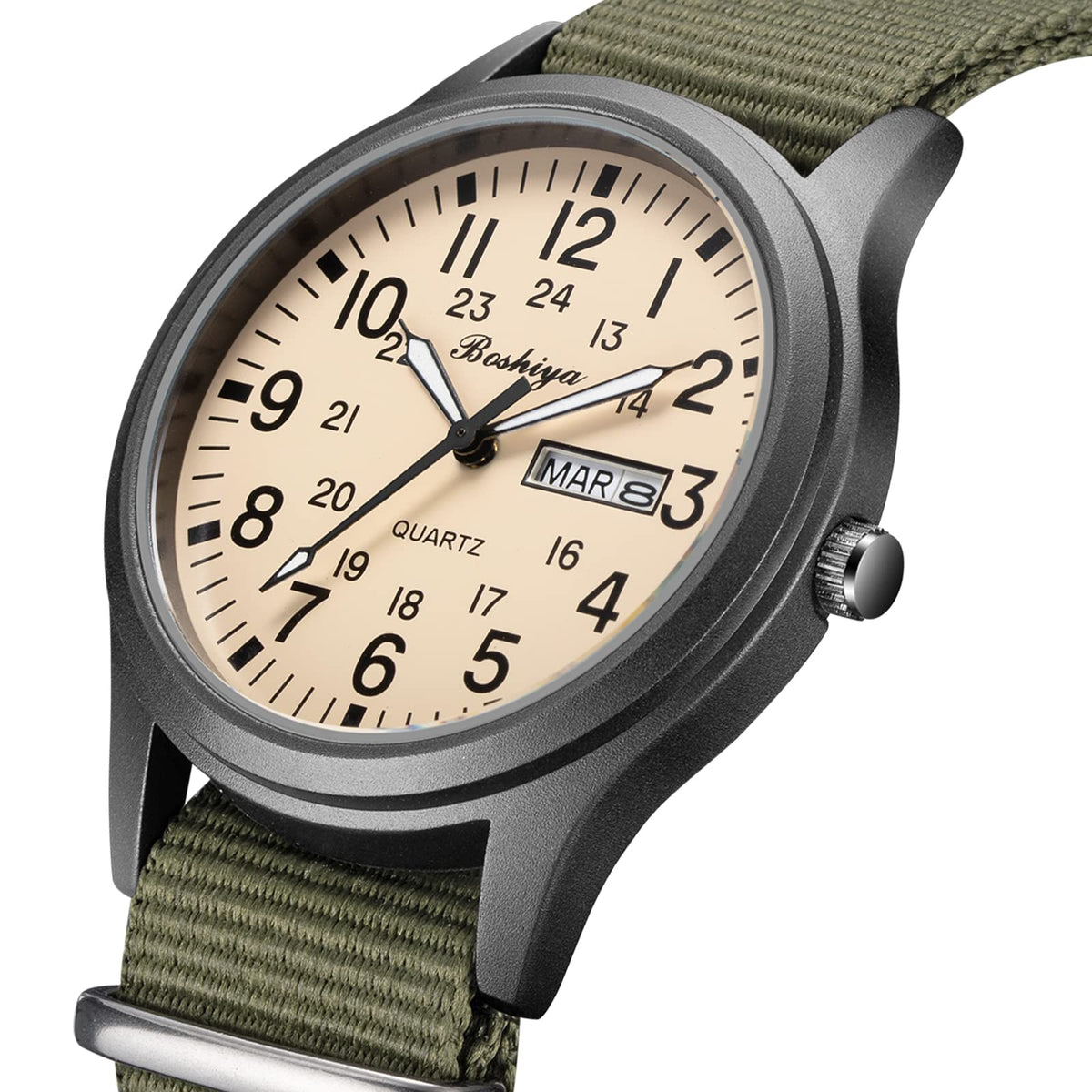 Men's Military Tactical Field Watch Waterproof Analogue Quartz Nylon B879