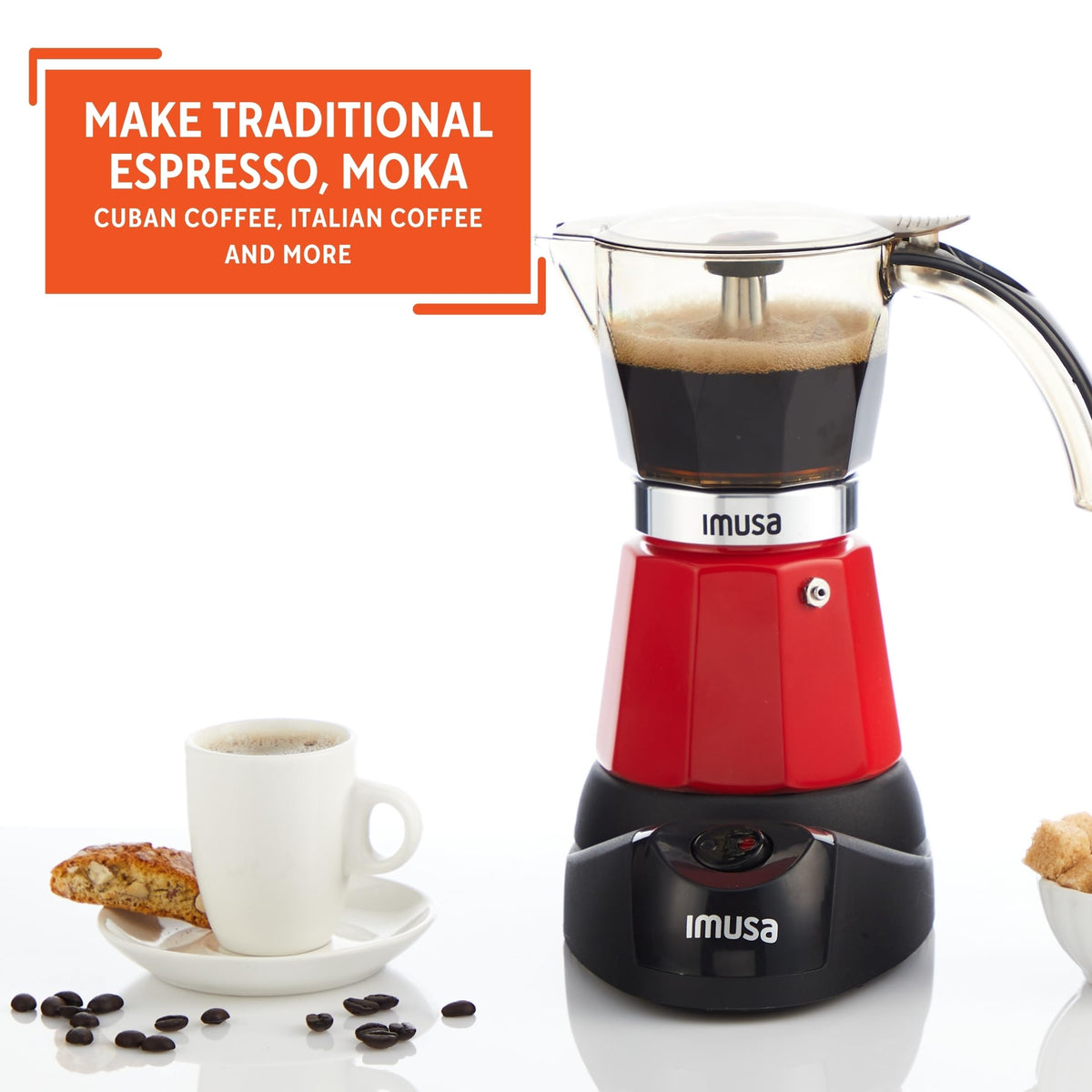 Red Electric Espresso Coffee Maker U9400