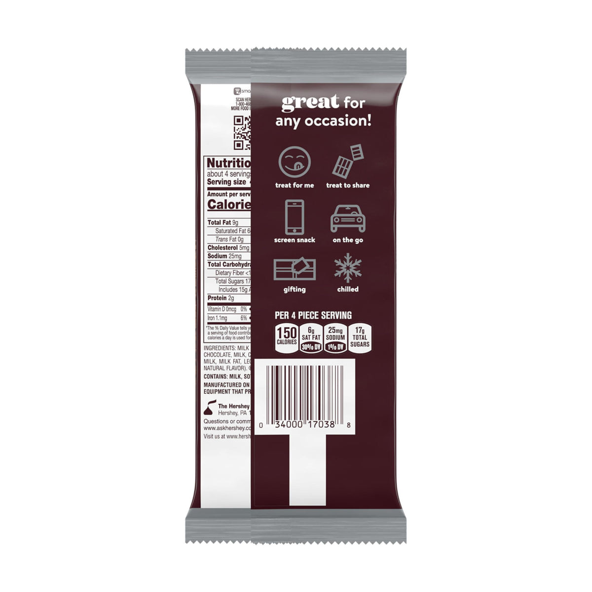Milk Chocolate Candy Bars 4.4 oz 12 ct D456335