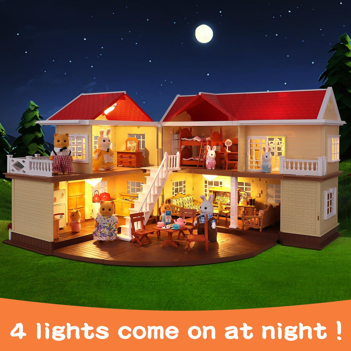 Cozy Cabin Doll House Playset J222