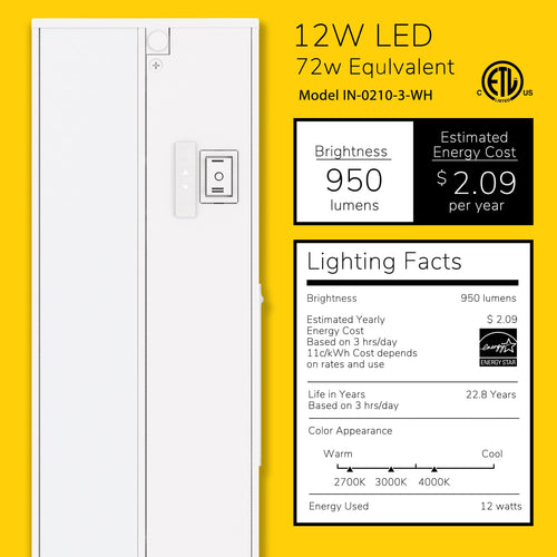 24-Inch Linkable 3CCT LED Under Cabinet Light I25296
