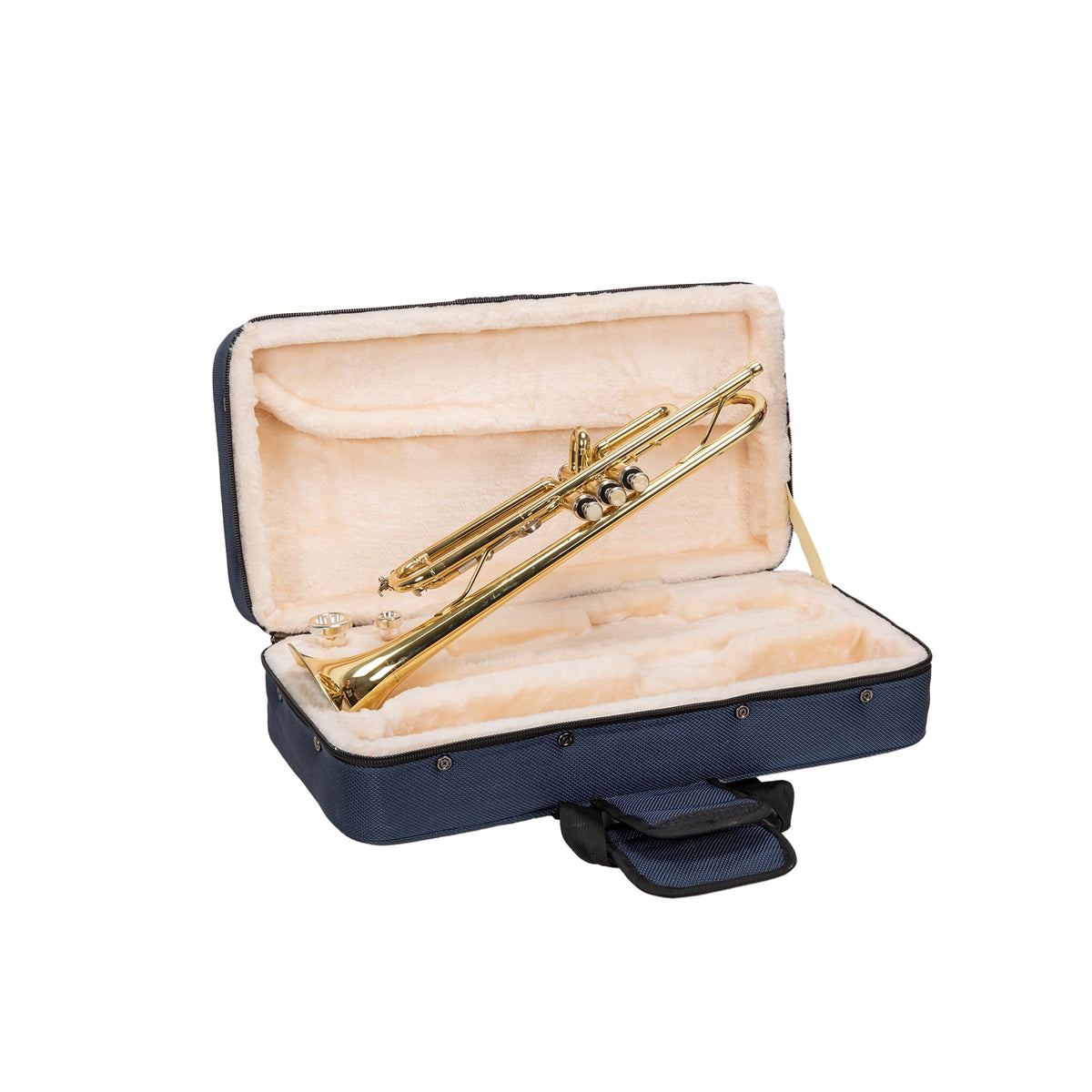 Lightweight Blue Trumpet Foam Case with Storage Pockets X256744