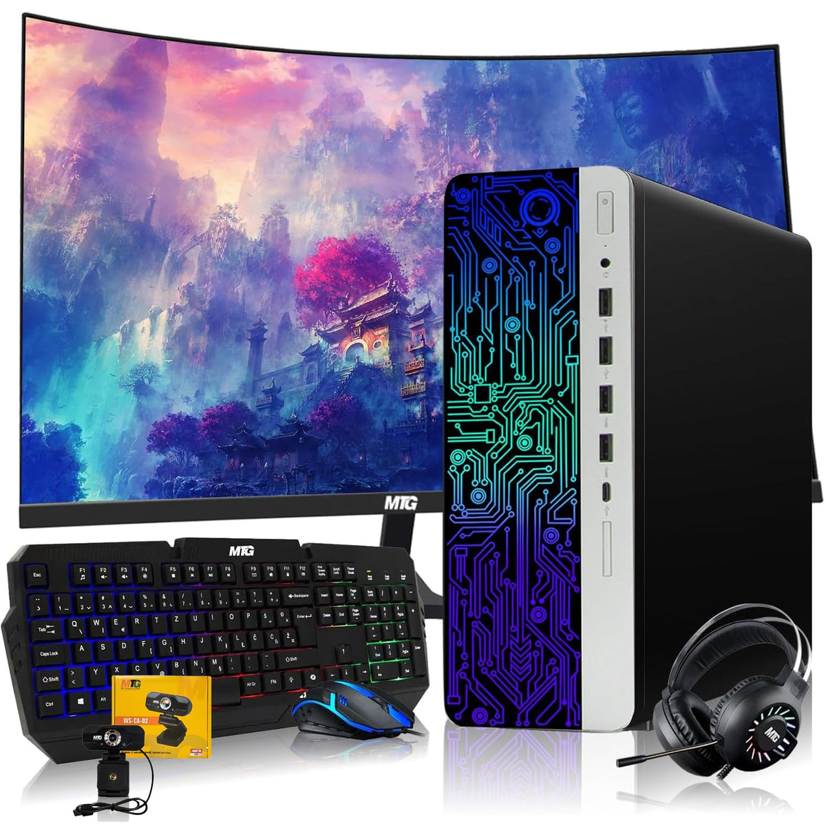 Intel i5 6th Gen 32GB RAM 240GB SSD 2TB HDD RX 550 Desktop PC S6552