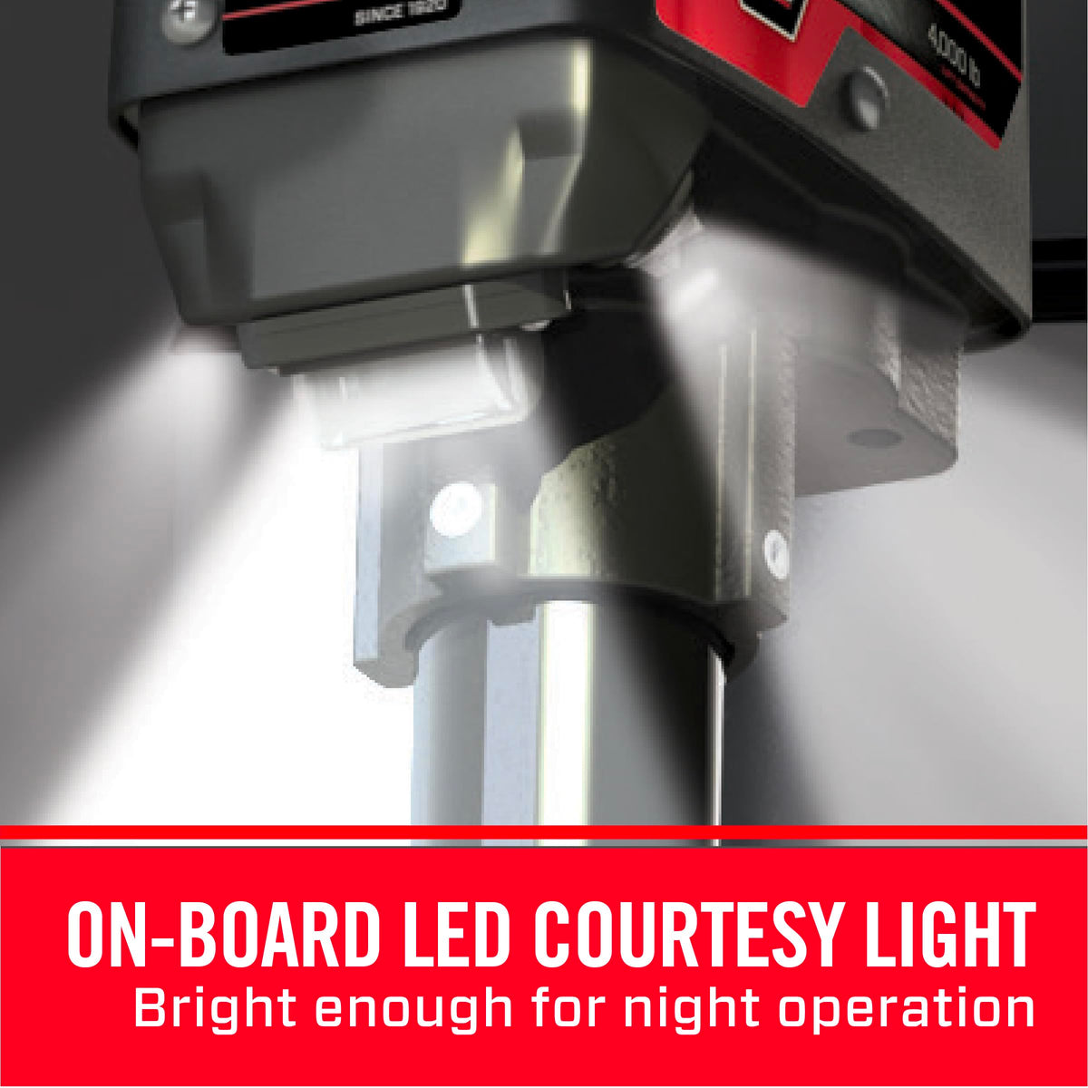 Powered Trailer Jack, A-Frame, 3,500 lbs. Lift Capacity, Bolt-On, 14 Inch Travel H3180
