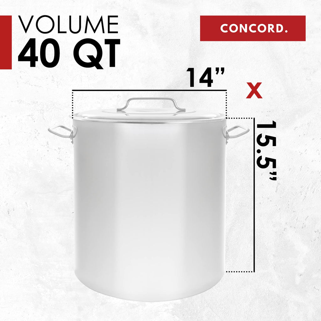 40 QT Stainless Steel Stock Pot + 12" Propane Outdoor Burner O3540
