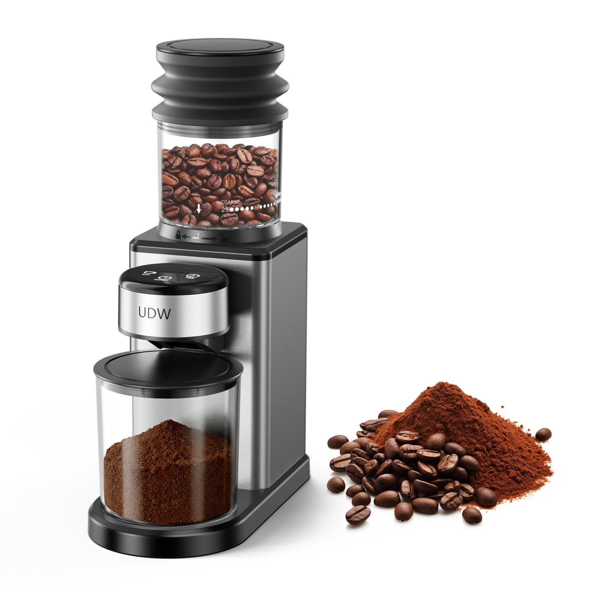 Conical Burr Stainless Steel Coffee Grinder Y4748