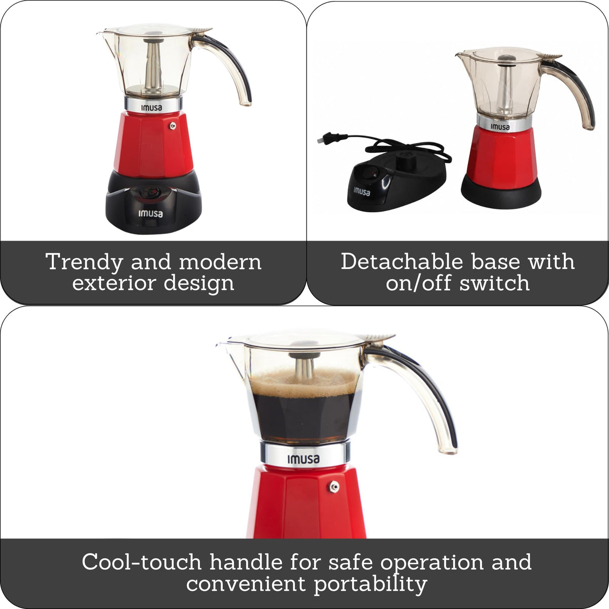 Red Electric Espresso Coffee Maker U9400