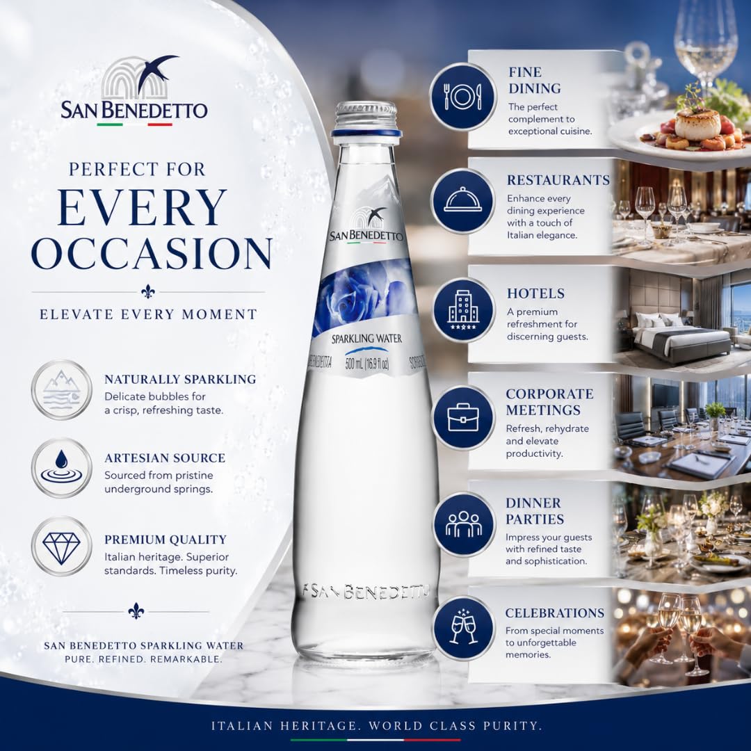 Sparkling Mineral Water 500 mL 20 Pack Glass Bottles G9724