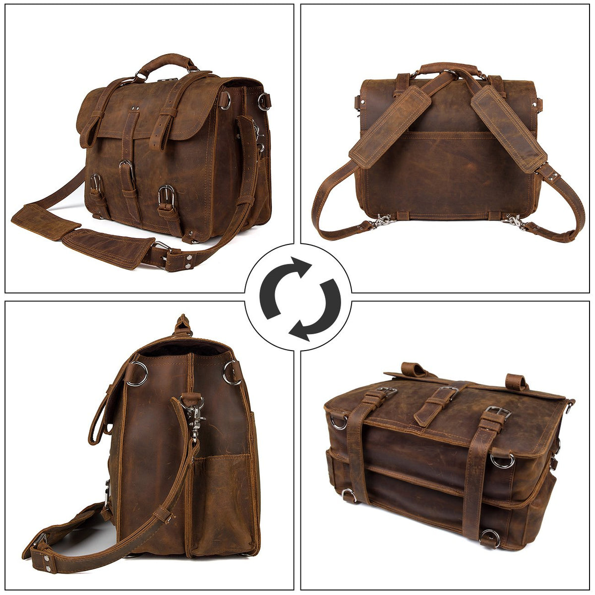 Leather Messenger Bag O415728