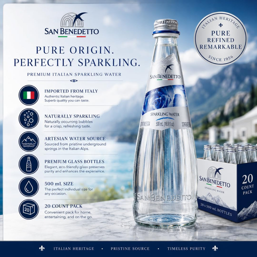 Sparkling Mineral Water 500 mL 20 Pack Glass Bottles G9724