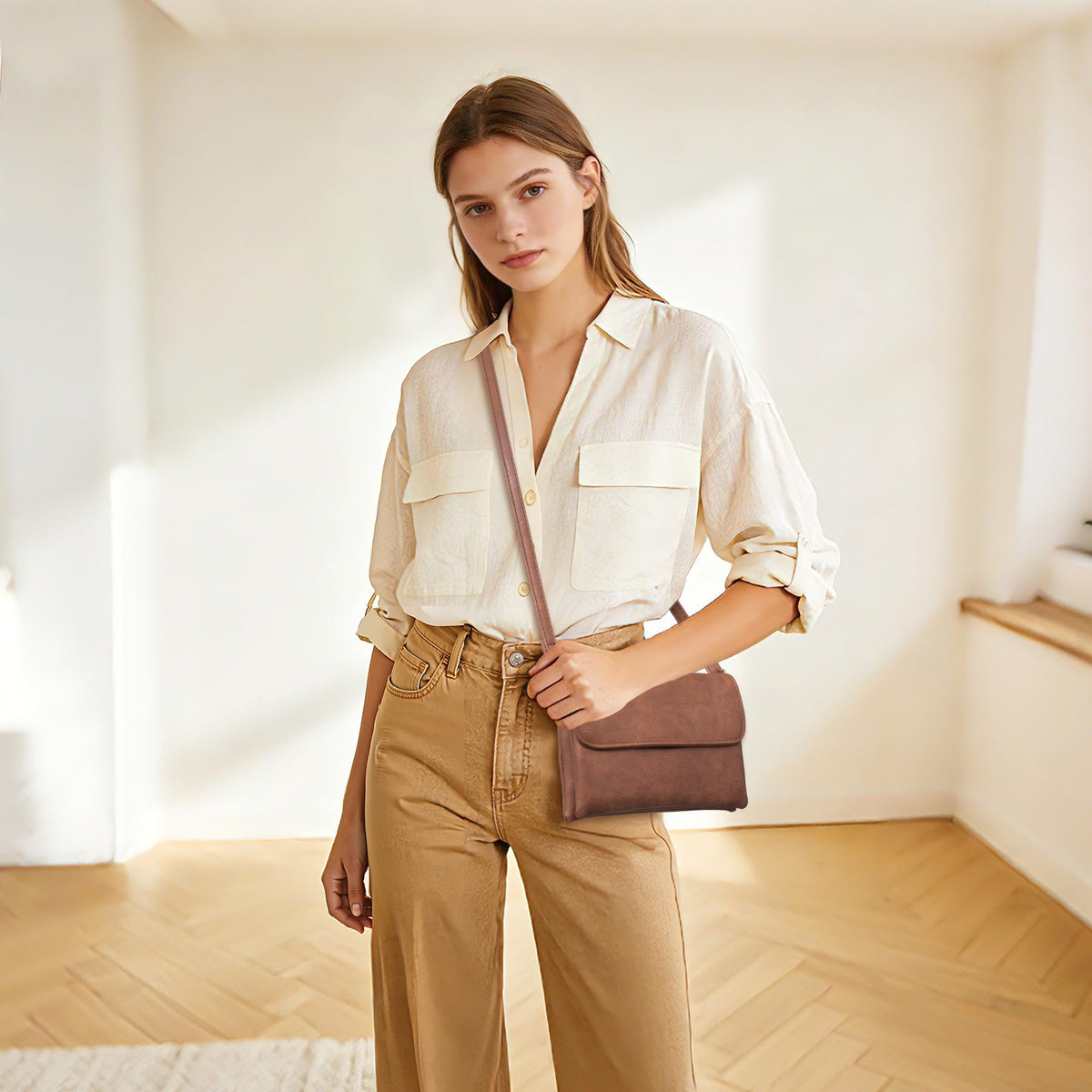 Small Crossbody Bags Vegan Leather Cell Phone Purse R15554