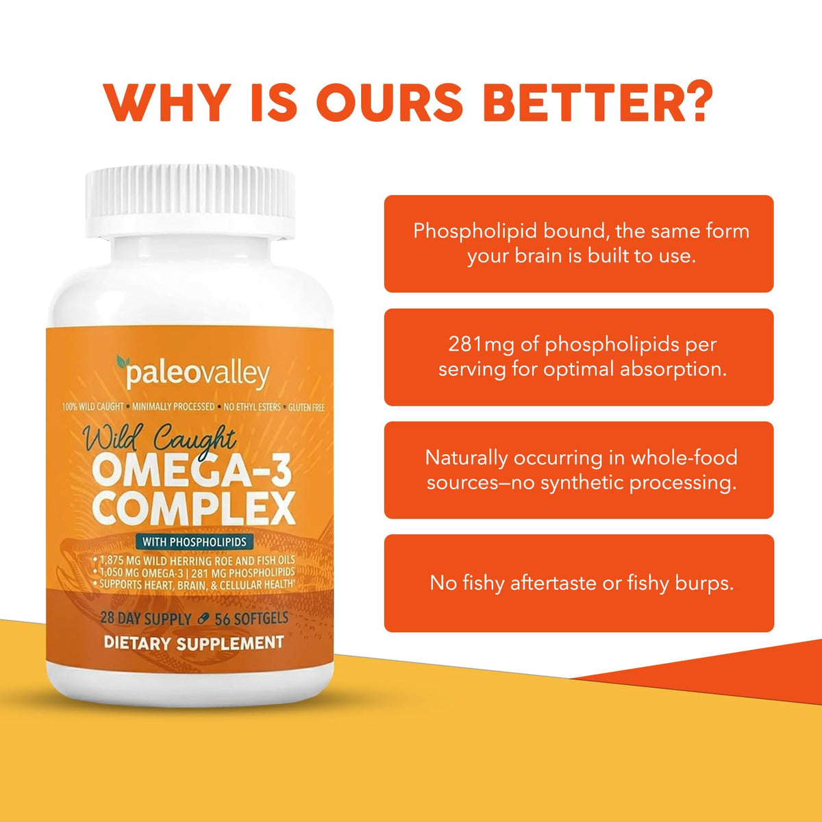 Wild Caught Omega-3 Fish Oil 750mg DHA 187mg EPA I636067