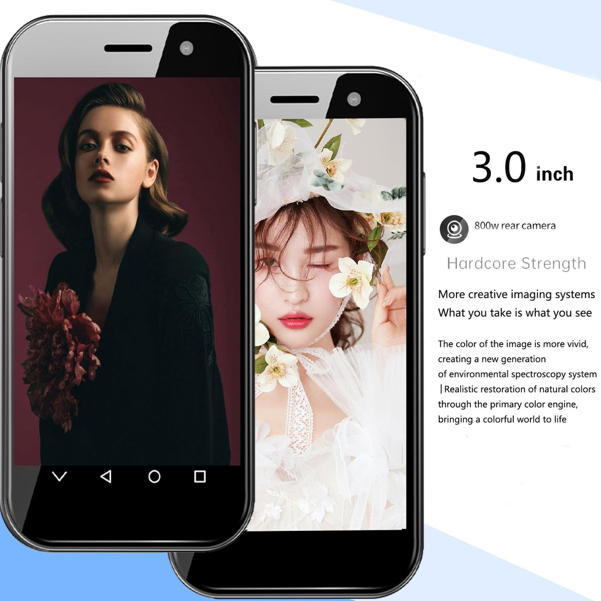 Mini Smartphone Unlocked Cell Phone 3.0 Inch Android 4G Quad Core Dual SIM Black Z215