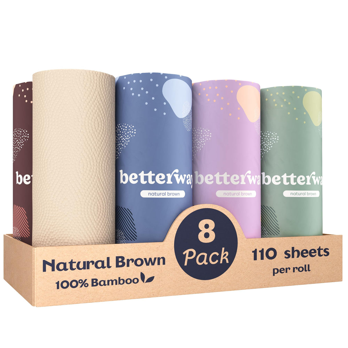 Bamboo Paper Towels 8 Rolls 2 Ply Z2934