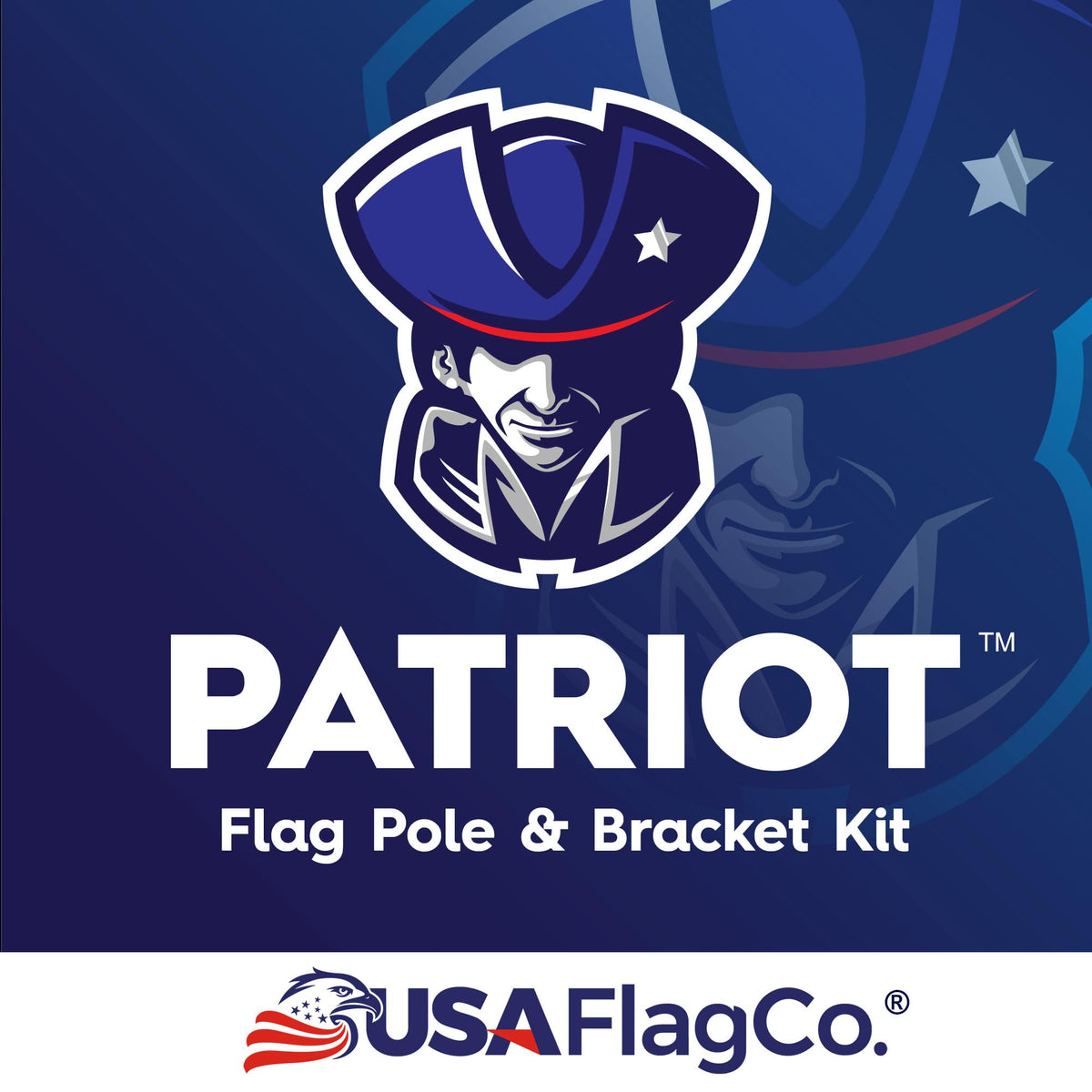 Flag Pole and Bracket Kit Brushed Aluminum Z214949