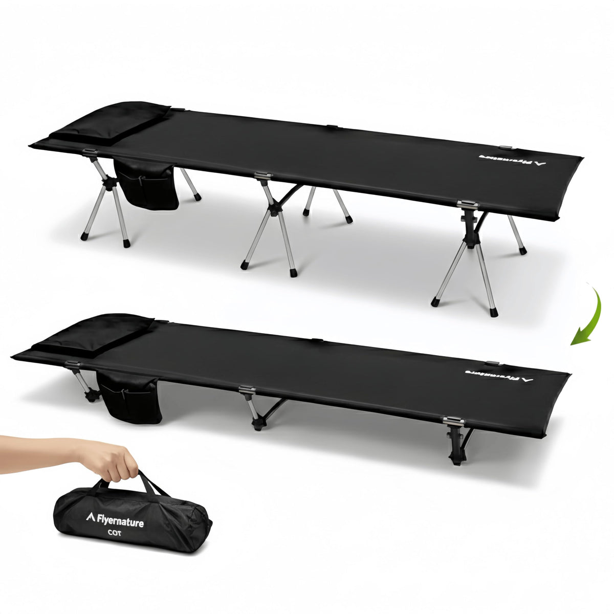 Lightweight Foldable Camping Cot 300 lbs Capacity G644