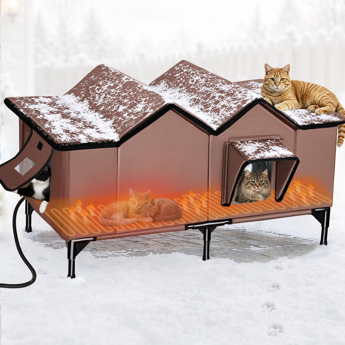 Weatherproof Heated Cat House E3175