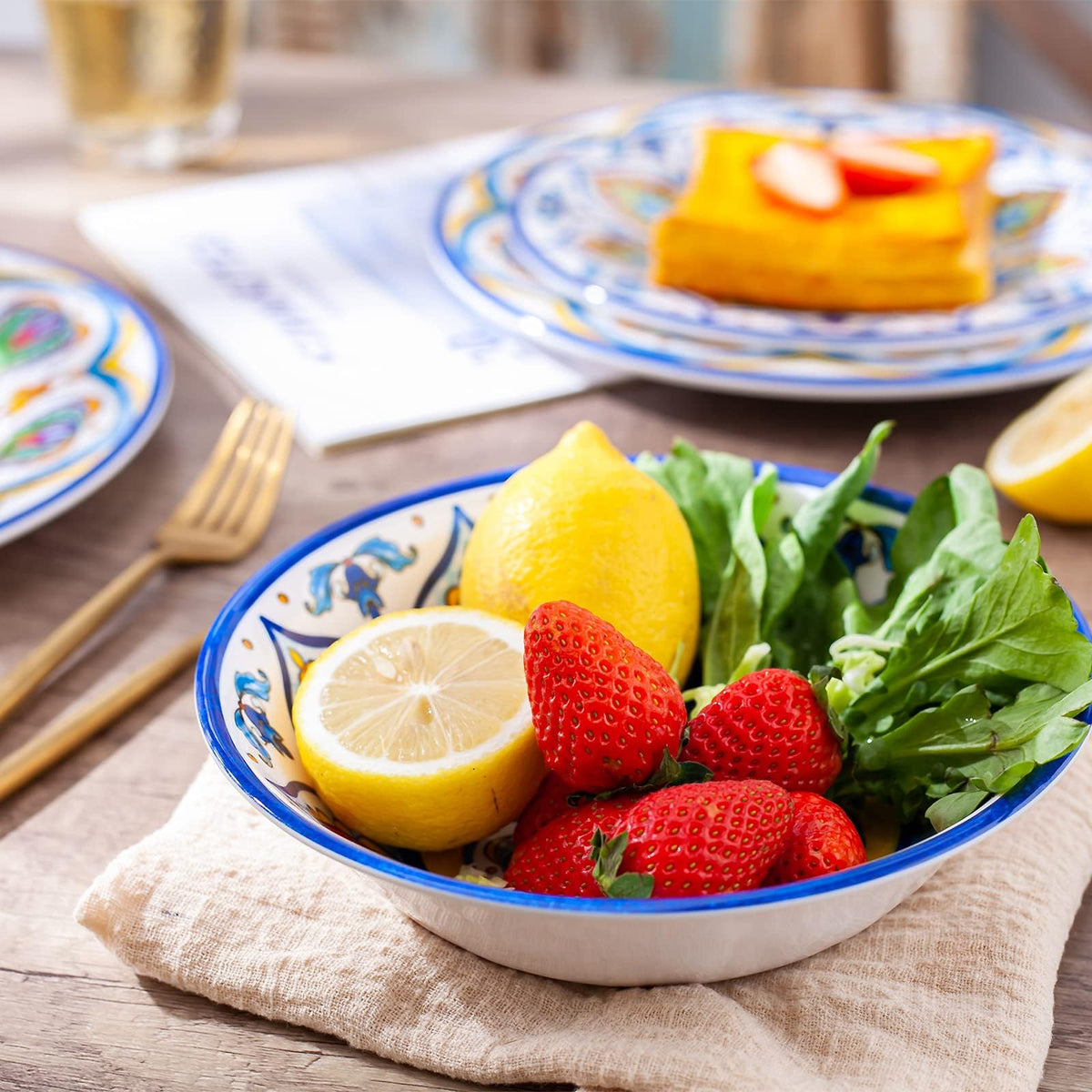 12 Pcs Melamine Dinnerware Set U625397