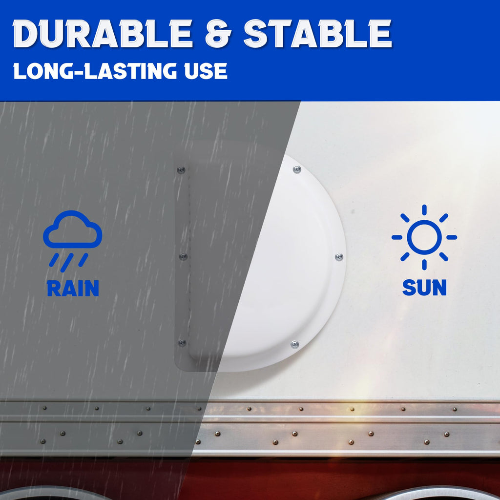 Trailer RV Sidewall Exhaust Vent Fan Kit with Cover, 2 Pack F675523
