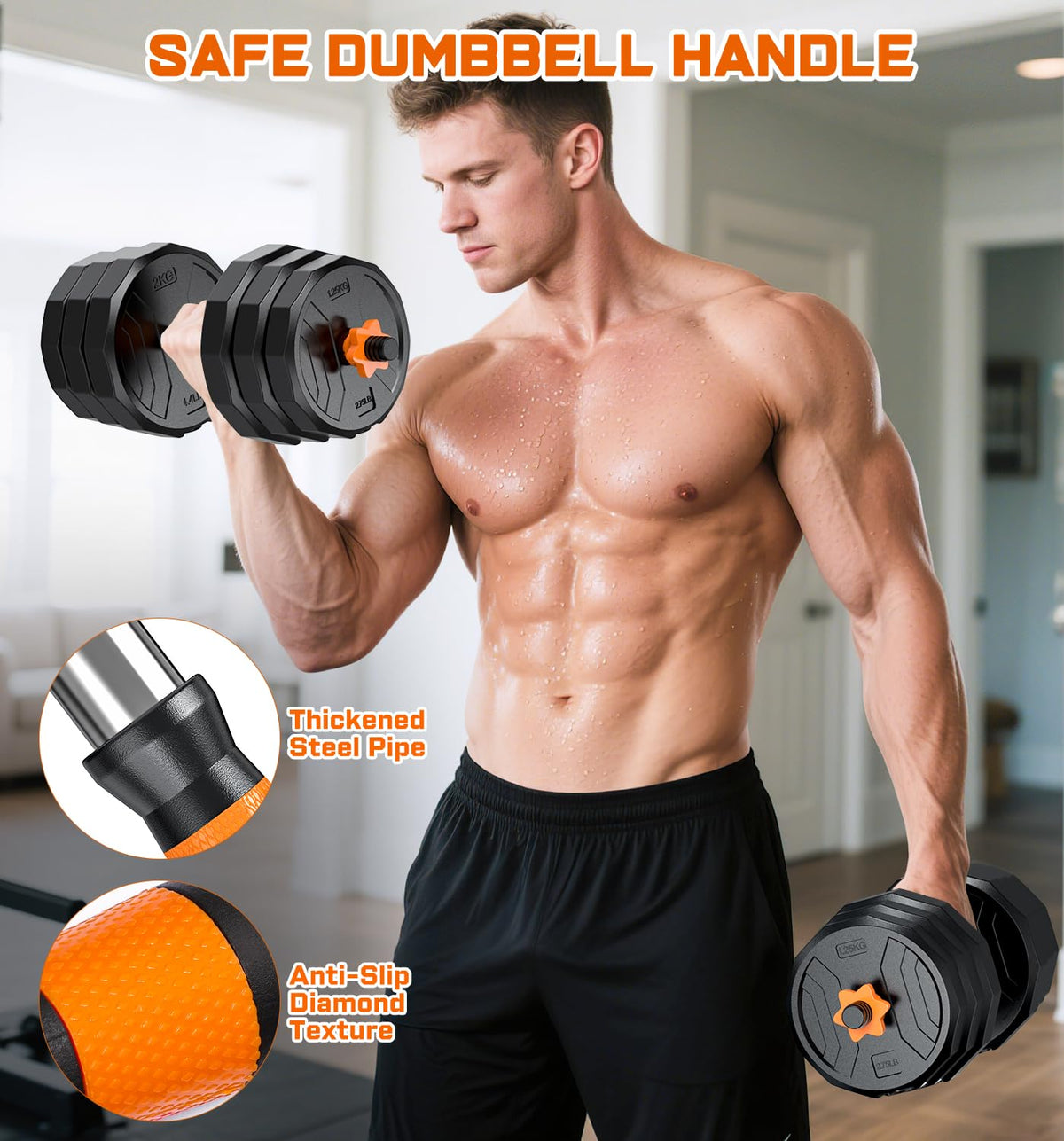 Adjustable Dumbbell Set with Connector X6585