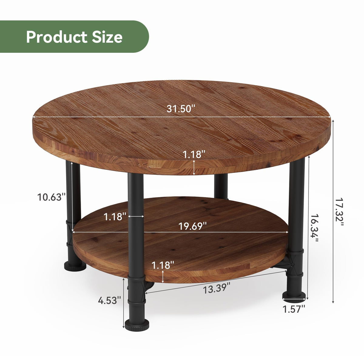 Solid Wood Round Coffee Table F52964