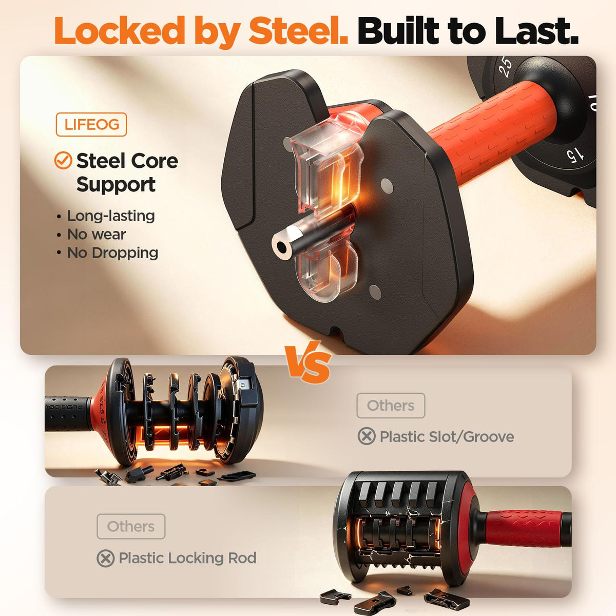 Adjustable Dumbbell Set of 2 with Storage Box C18786