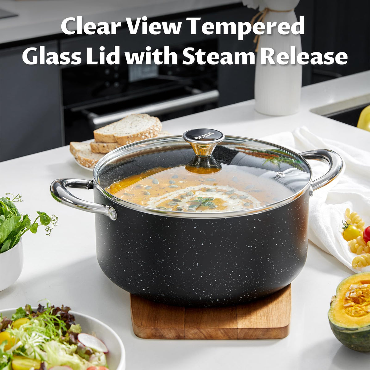 6 Quart Nonstick Stock Pot with Lid J52172