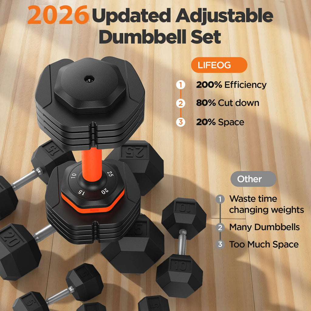 Adjustable Dumbbell Set of 2 with Storage Box C18786
