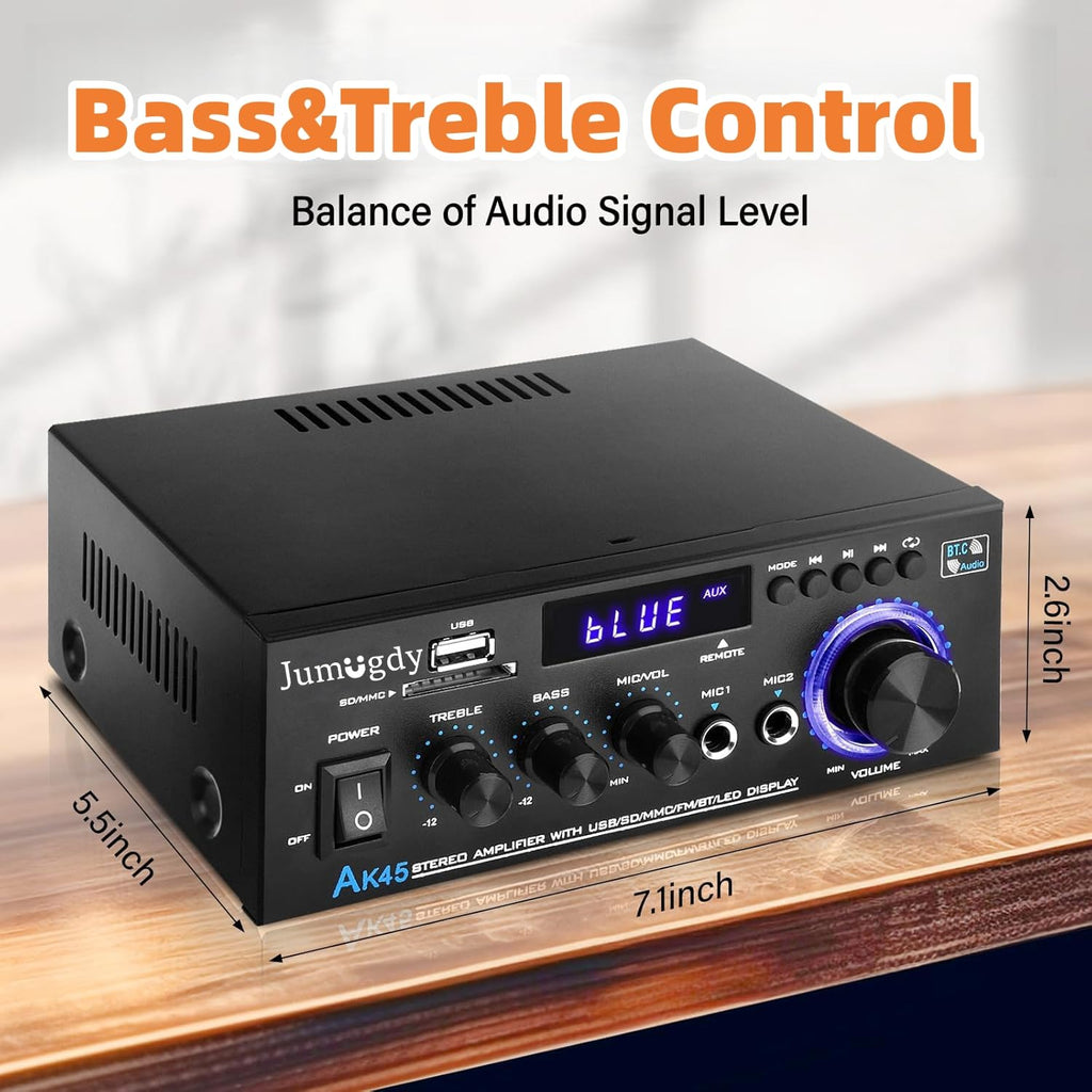 800W 2 Channel Bluetooth Power Amplifier N452