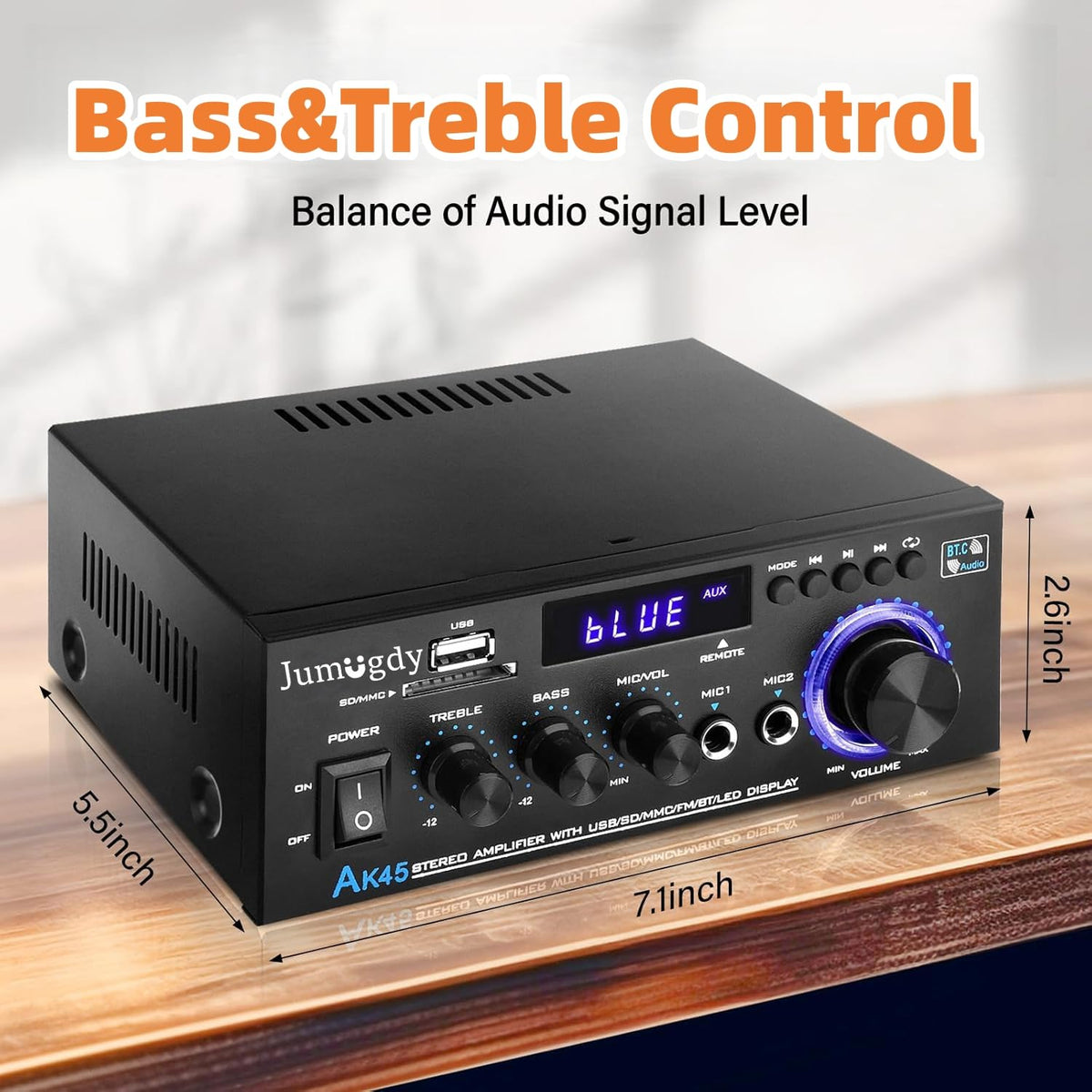 800W 2 Channel Bluetooth Power Amplifier N452