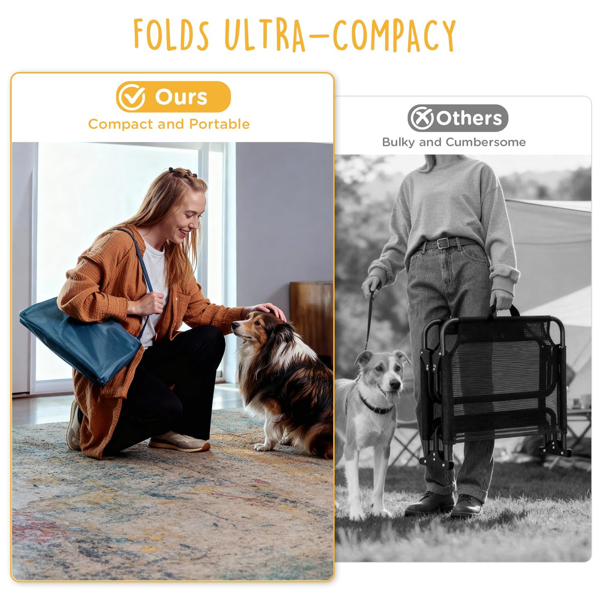 Large Elevated Dog Cot with Non-Slip Feet, Dark Blue Q384