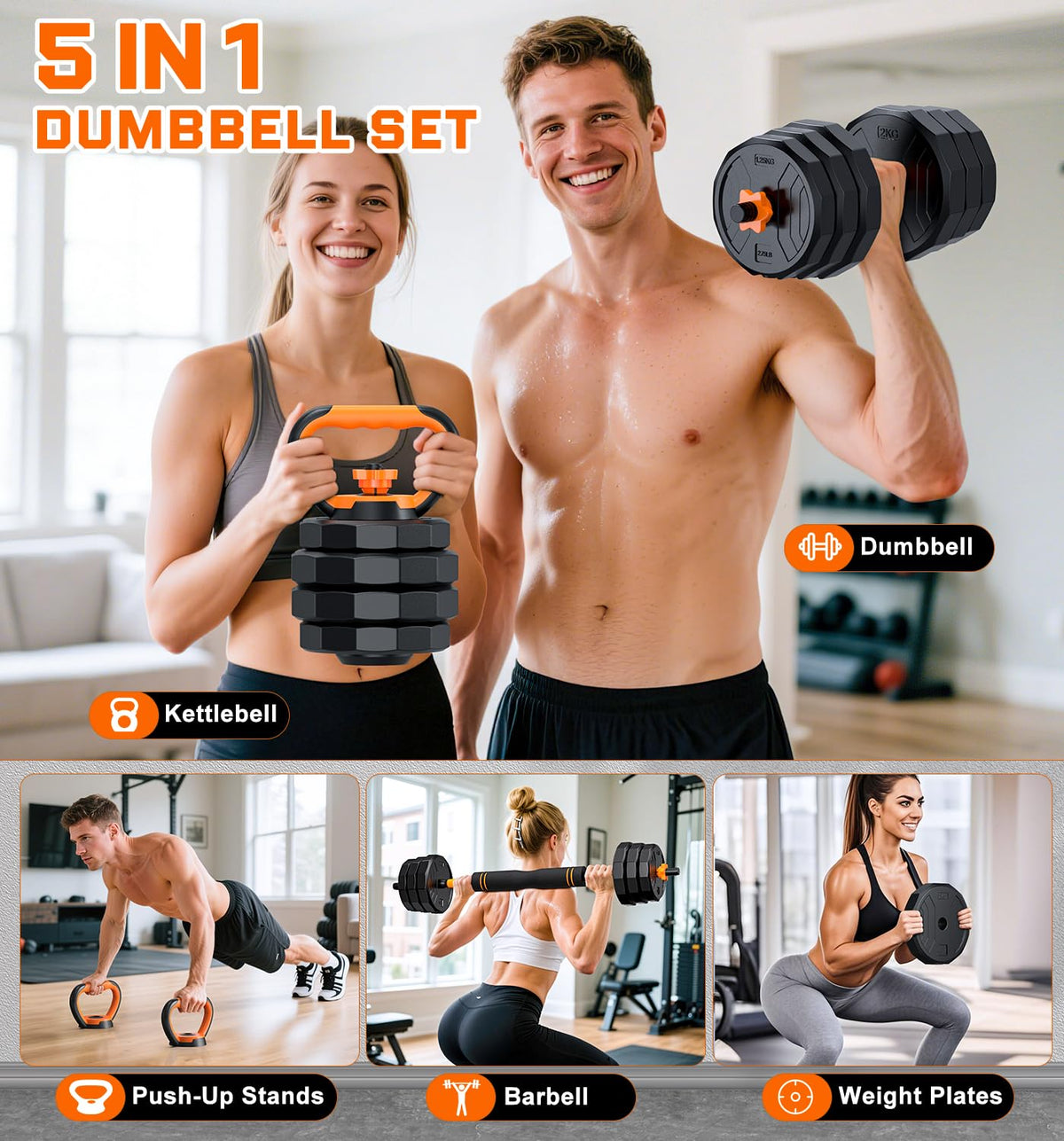 Adjustable Dumbbell Set with Connector X6585