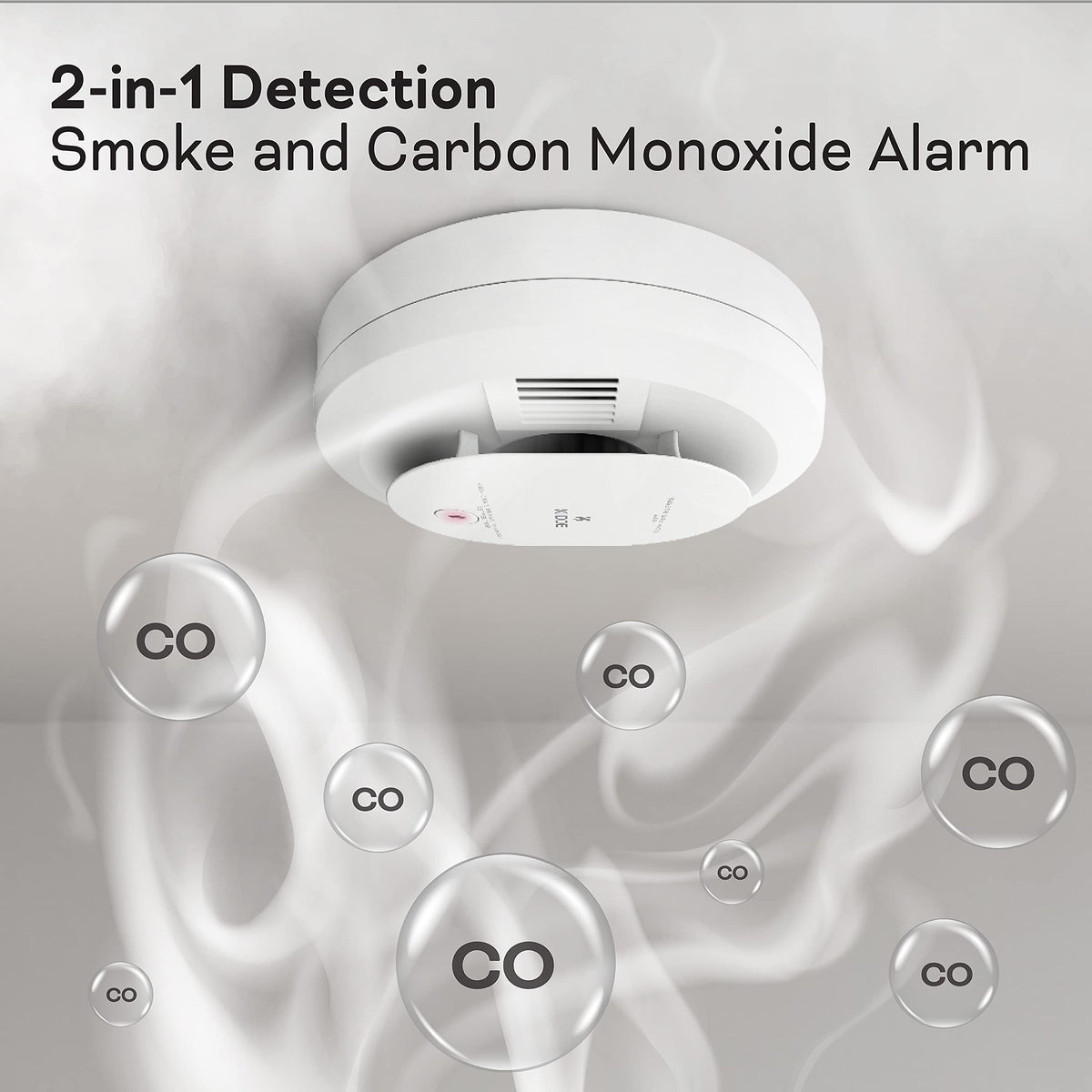 Hardwired Smoke & Carbon Monoxide Detector with Battery Backup, 2 Pack U952433