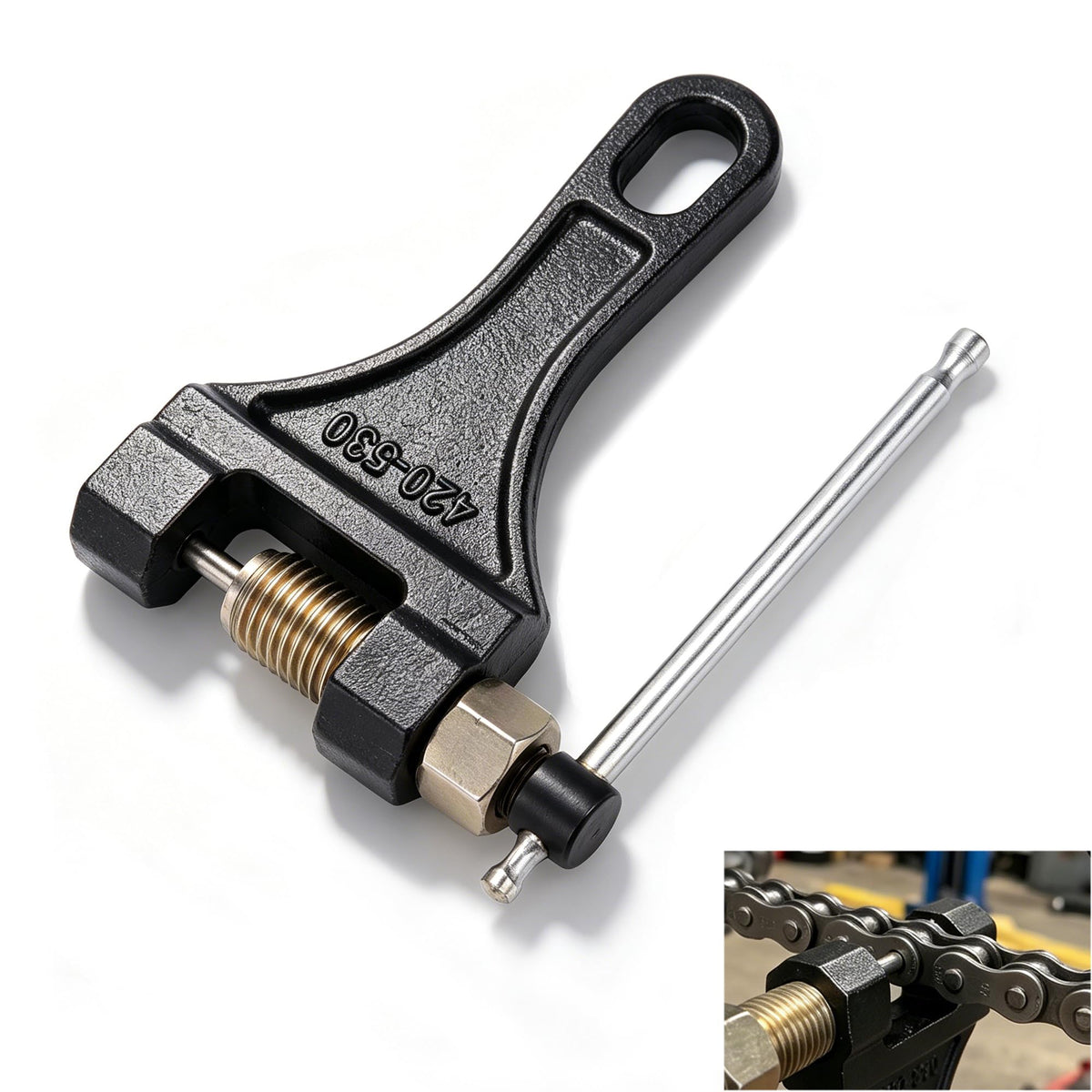 Motorcycle Chain Breaker 420-530 Roller Chain Tool Black V95987