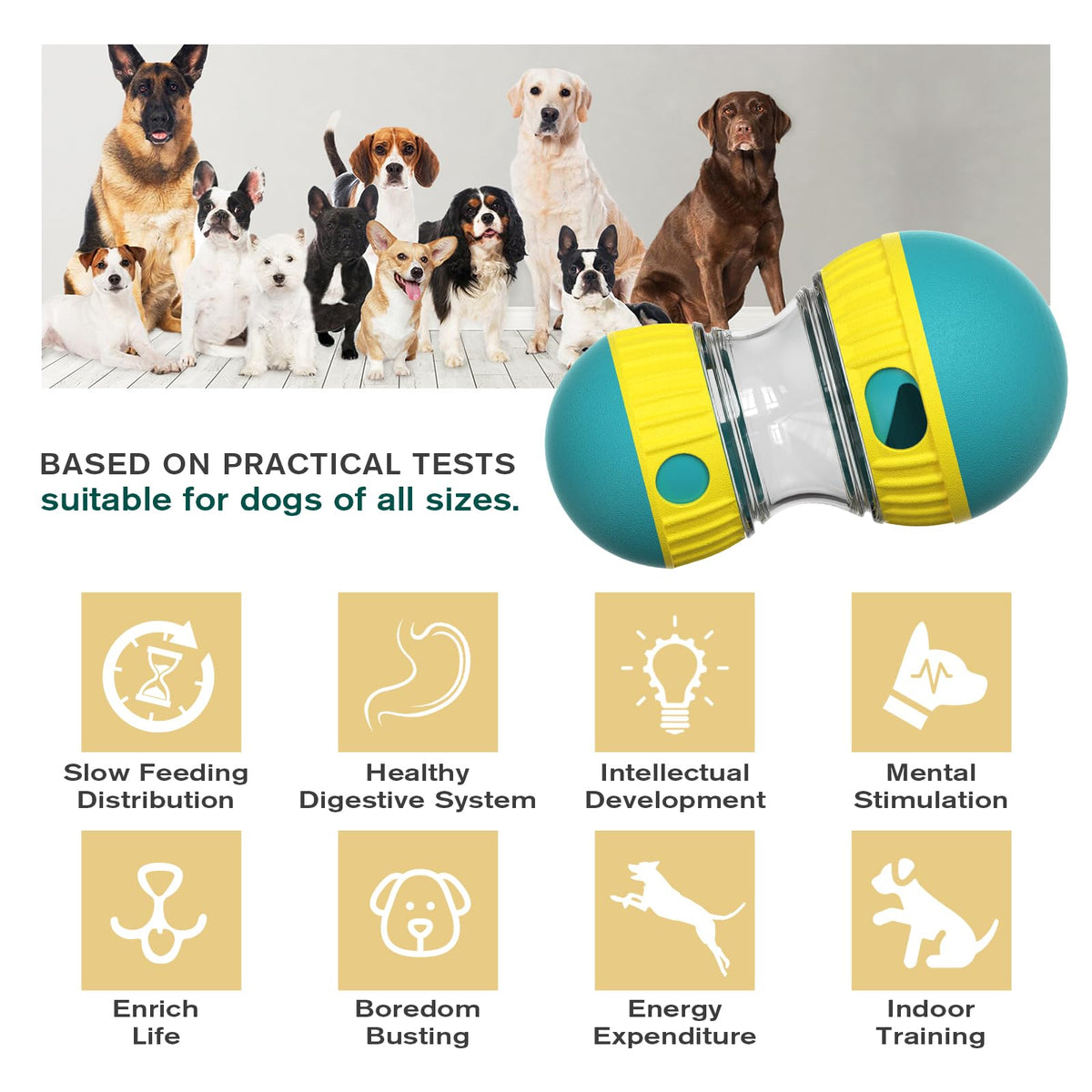 Adjustable Treat Dispensing Dog Puzzle Toy C892855
