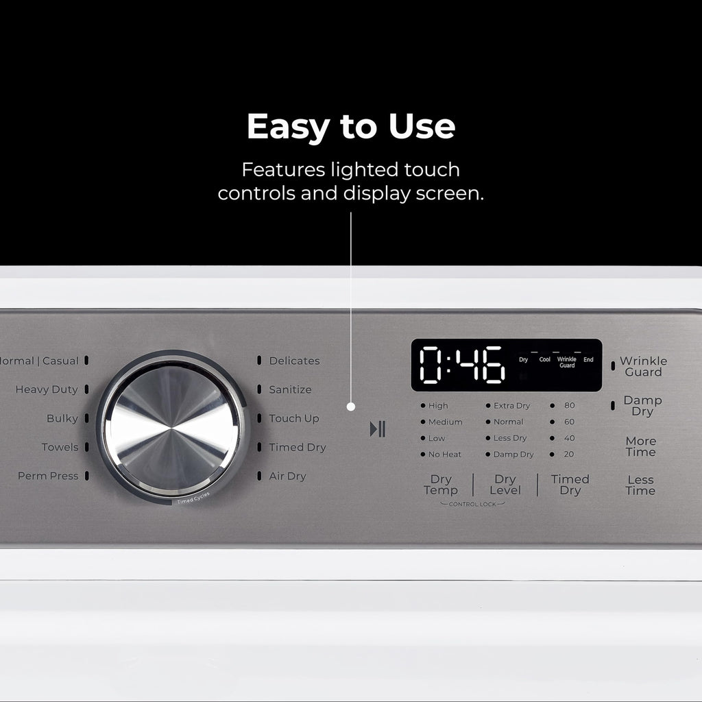 7.0 cu. ft. Front Load Electric Dryer - White F5802