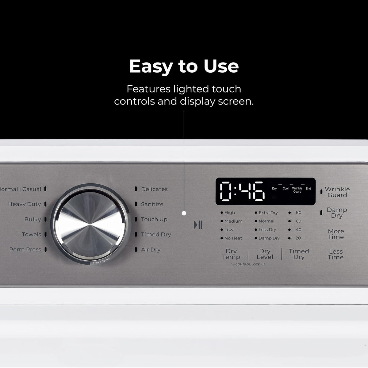 7.0 cu. ft. Front Load Electric Dryer - White F5802