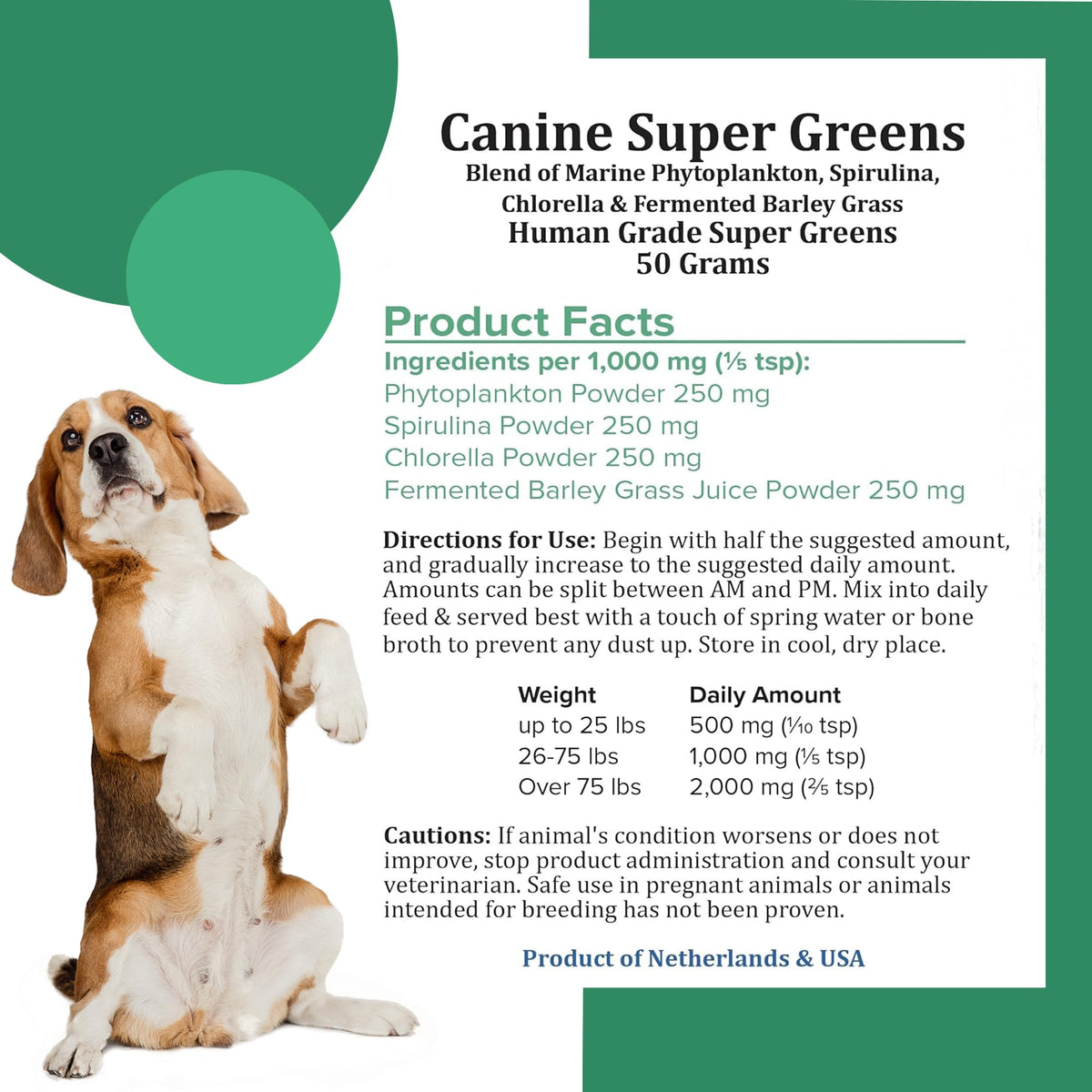 Plant-Based Dog Food Toppers Supplement Powder 50g L394086