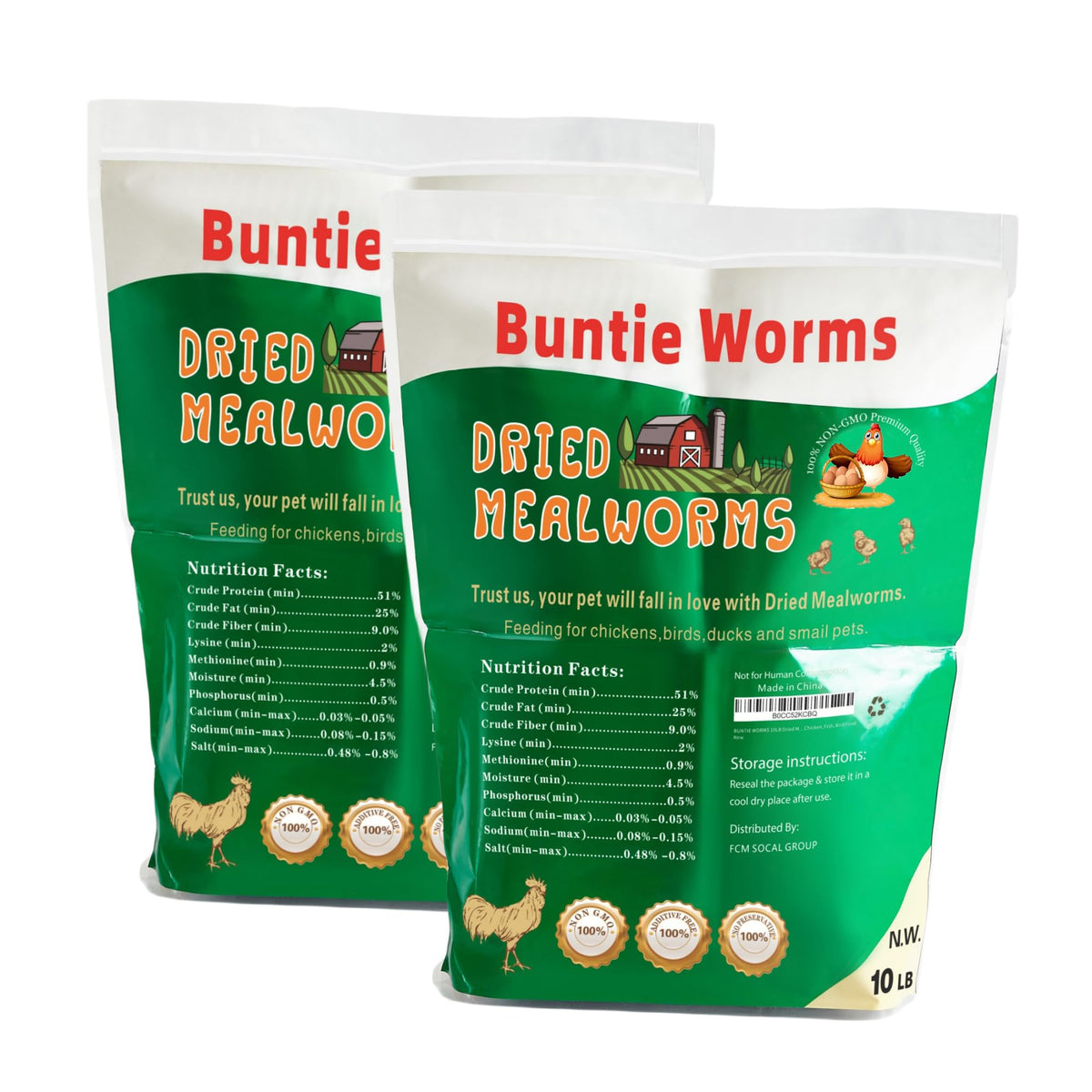20LB Dried Mealworms B1035
