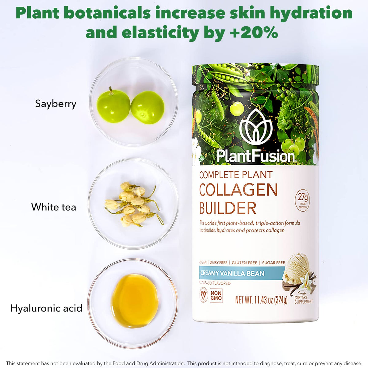Vegan Collagen Protein Powder Unflavored 10.58 oz M7231