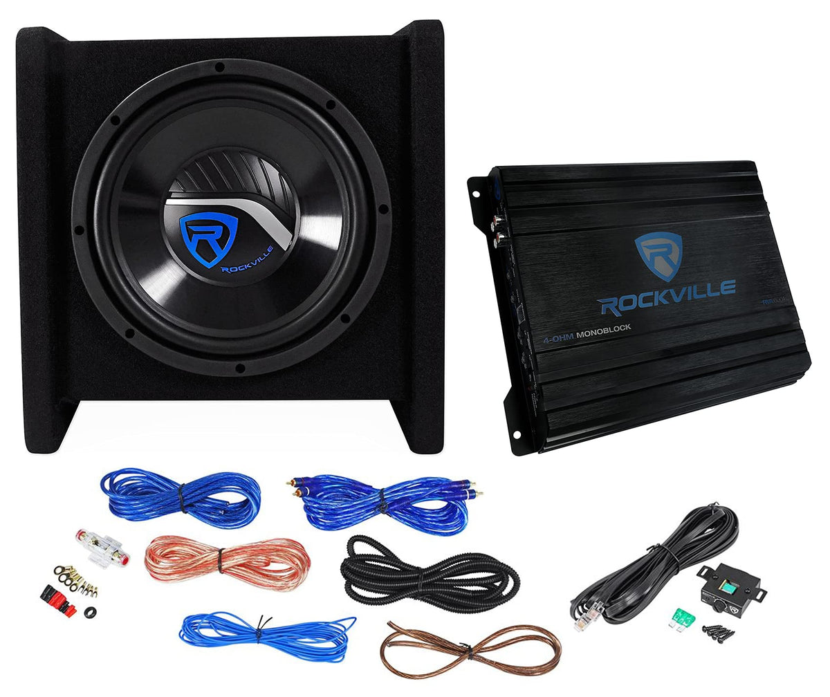 10" Car Subwoofer Enclosure with Mono Amplifier W88288
