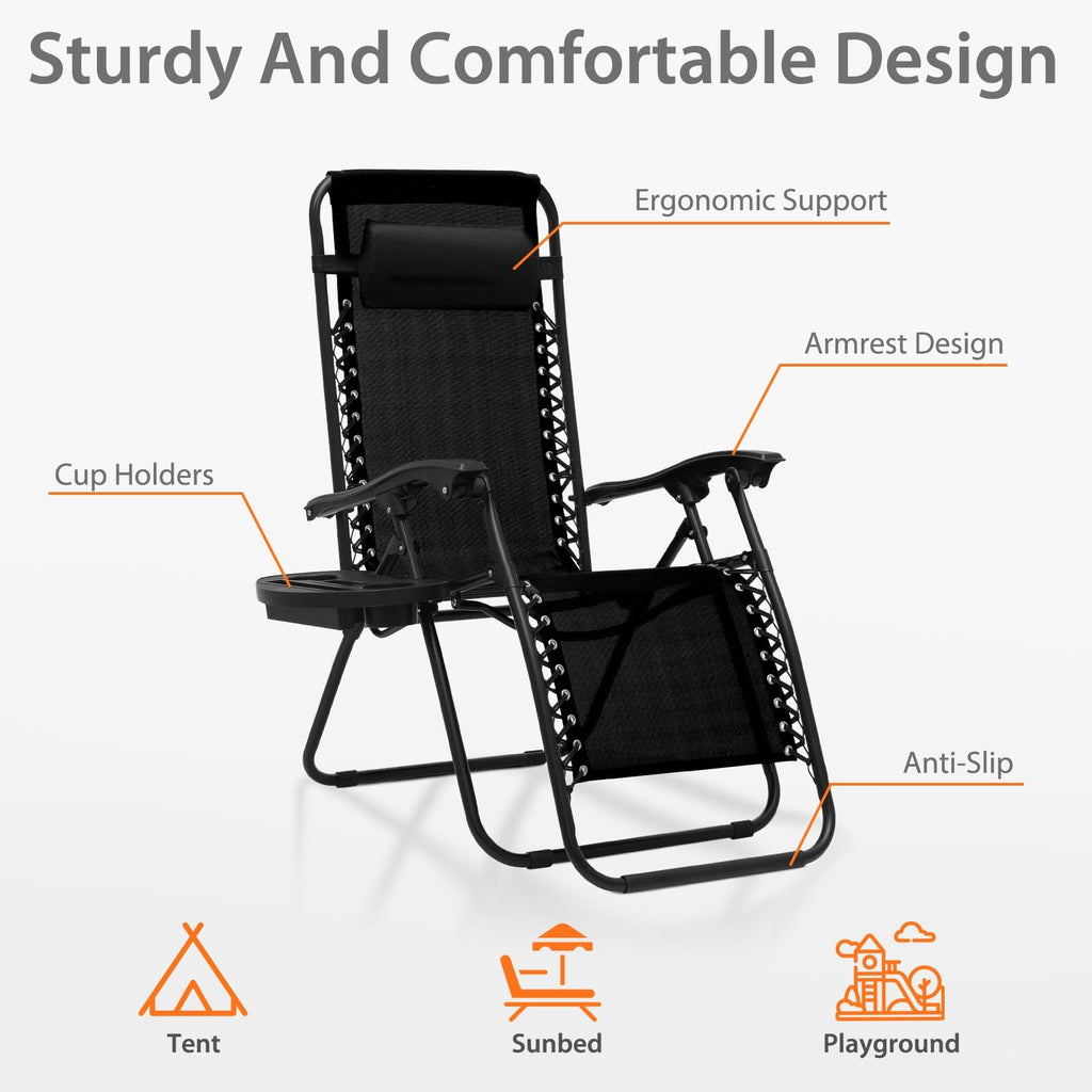Black Zero Gravity Lounge Chair E497
